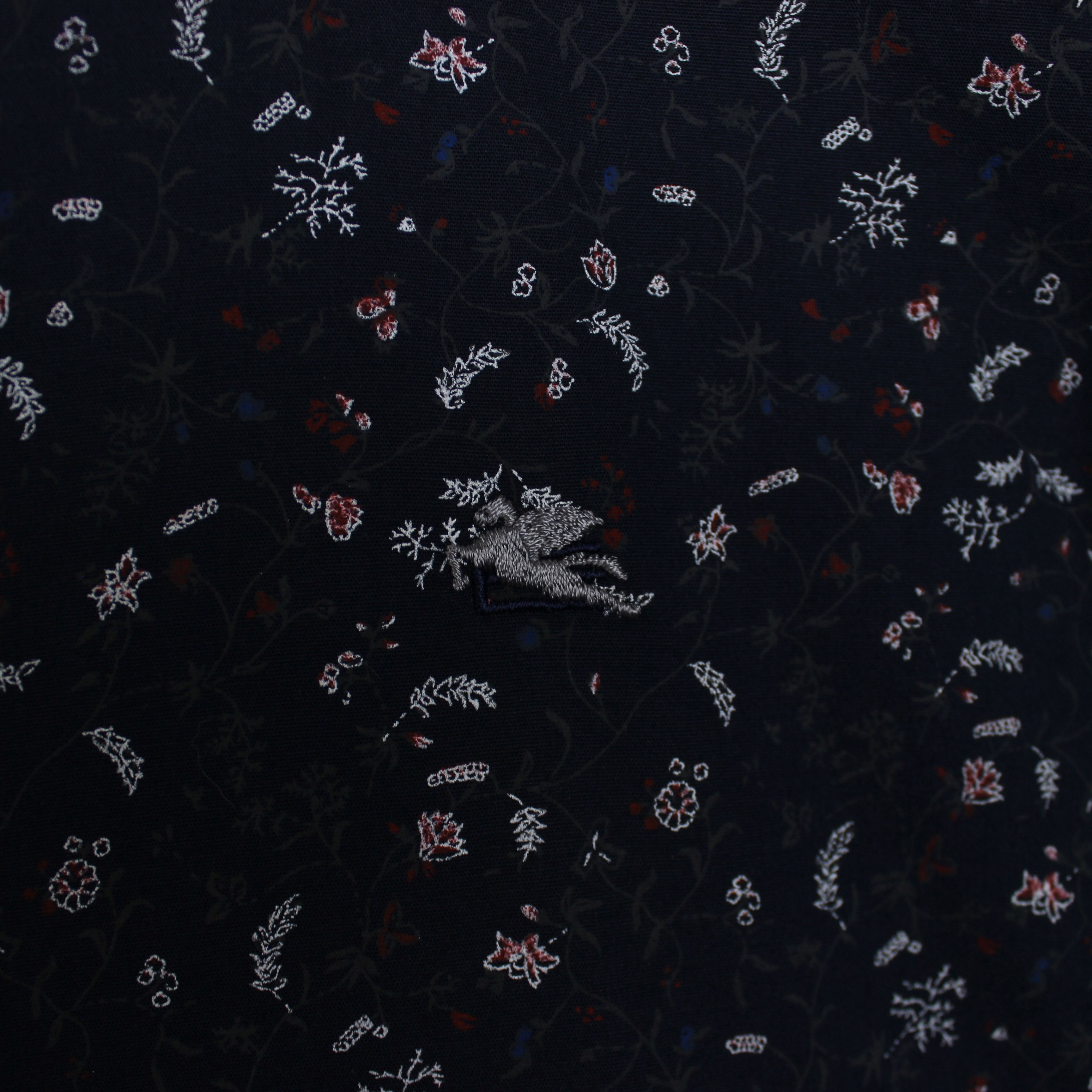 Etro Etro shirt button ups L XL navy blue multi flowers Size US L / EU 52-54 / 3 - 4 Thumbnail