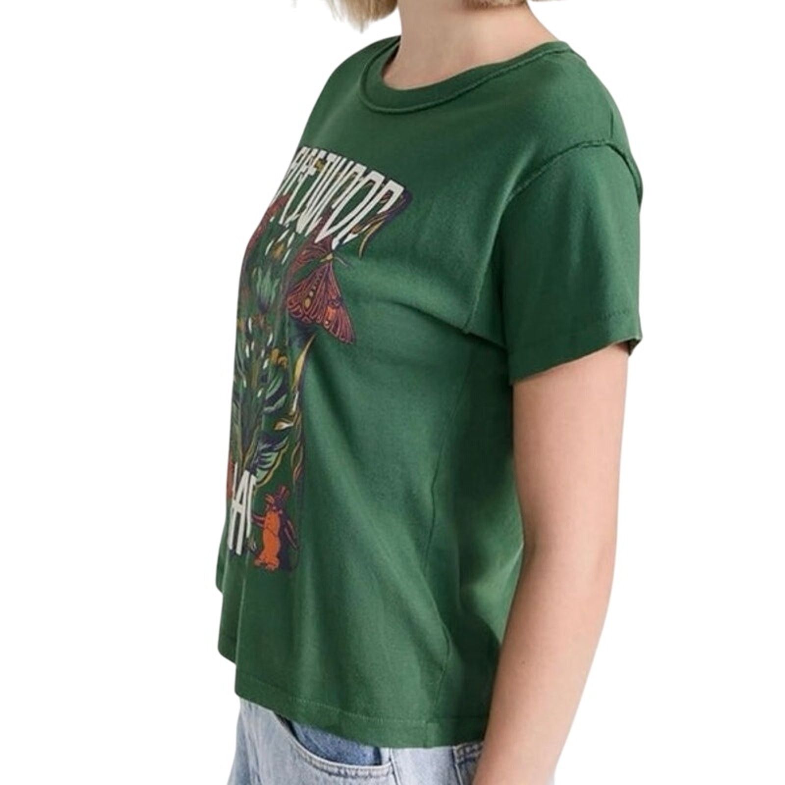 Daydreamer DAYDREAMER Fleetwood Mac Butterflies Reverse Tee in Green Size XL / US 12-14 / IT 48-50 - 8 Thumbnail