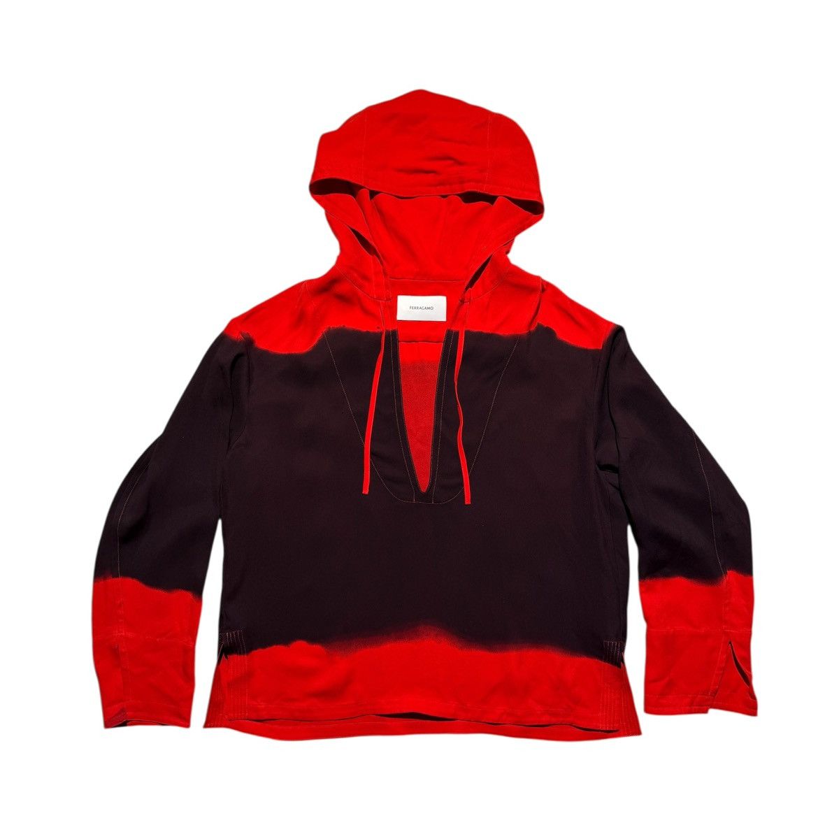 Salvatore Ferragamo Gradient effect v neck hoodie Size US L / EU 52-54 / 3 - 1 Thumbnail