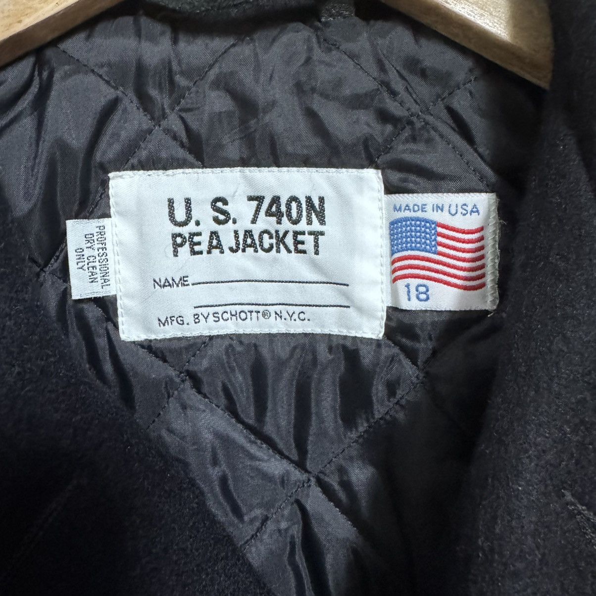 Schott Vintage Schott NYC U.S 740N Pea Jacket Melton Heavyweight Size US M / EU 48-50 / 2 - 14 Thumbnail