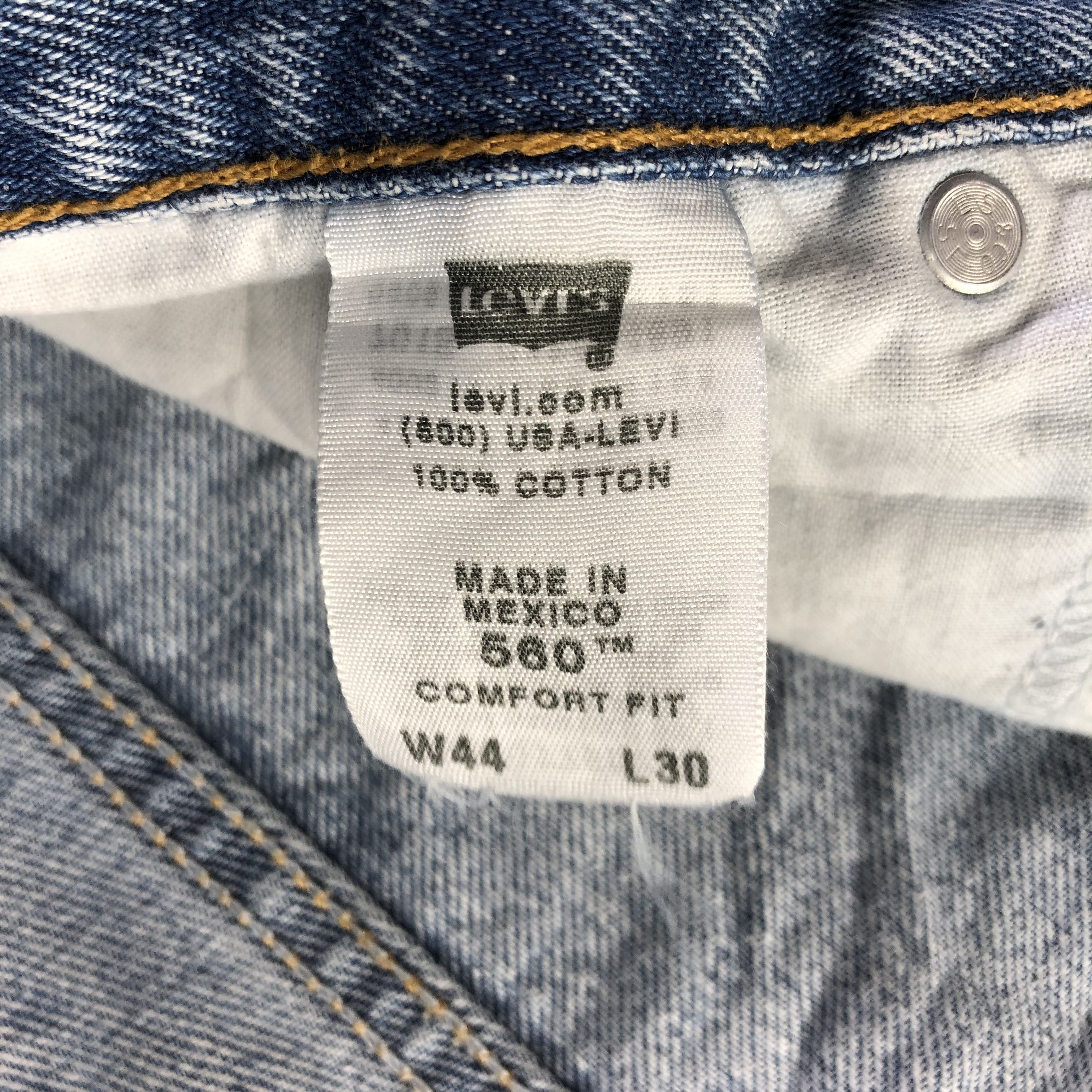 Levi's Vintage Blue Wash Levis 560 Jeans-J4338 Size US 44 / EU 60 - 11 Thumbnail