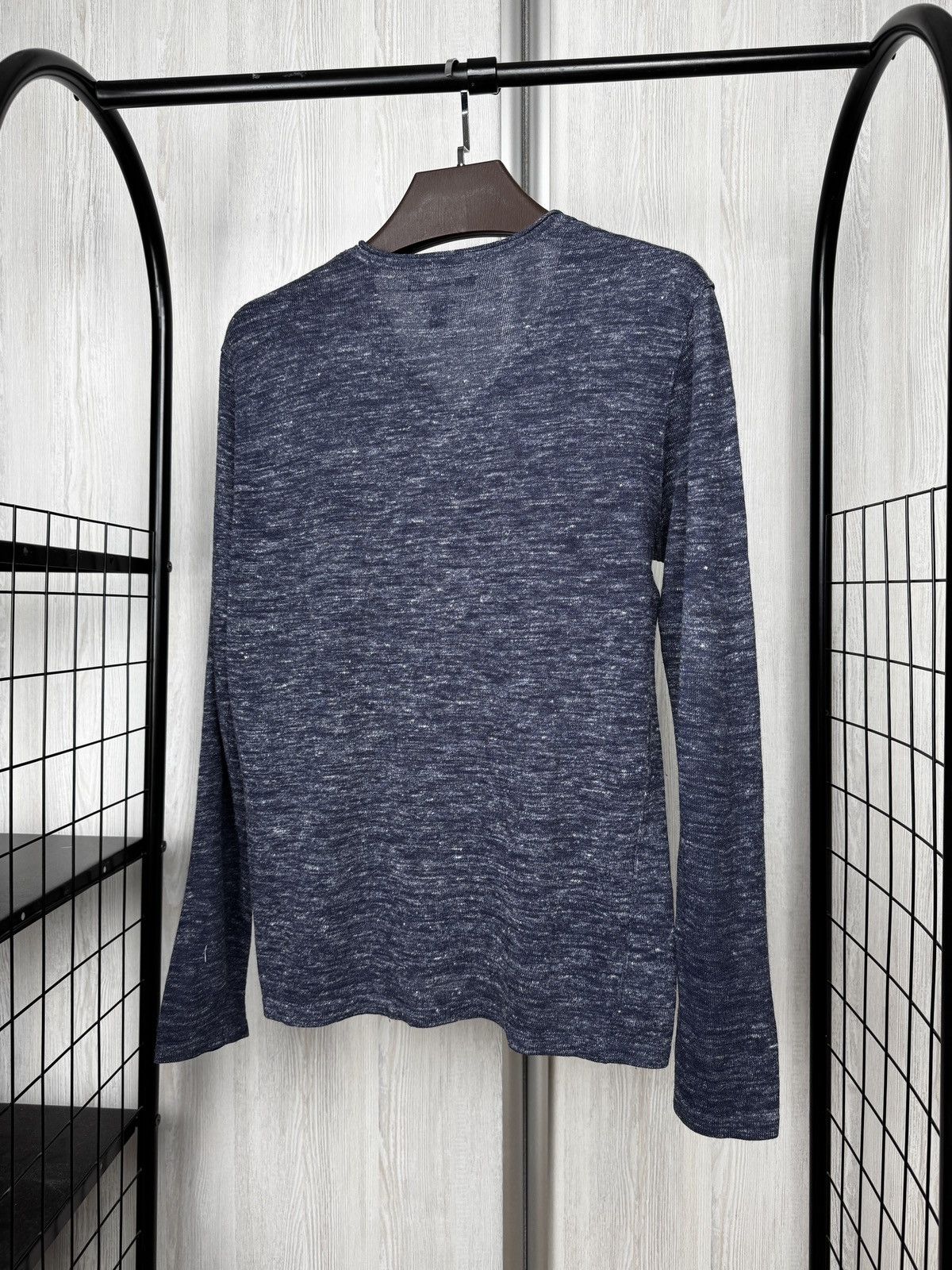 John Varvatos John Varvatos U.S.A Luxe Linen blend henley pullover sz M Size US M / EU 48-50 / 2 - 8 Thumbnail