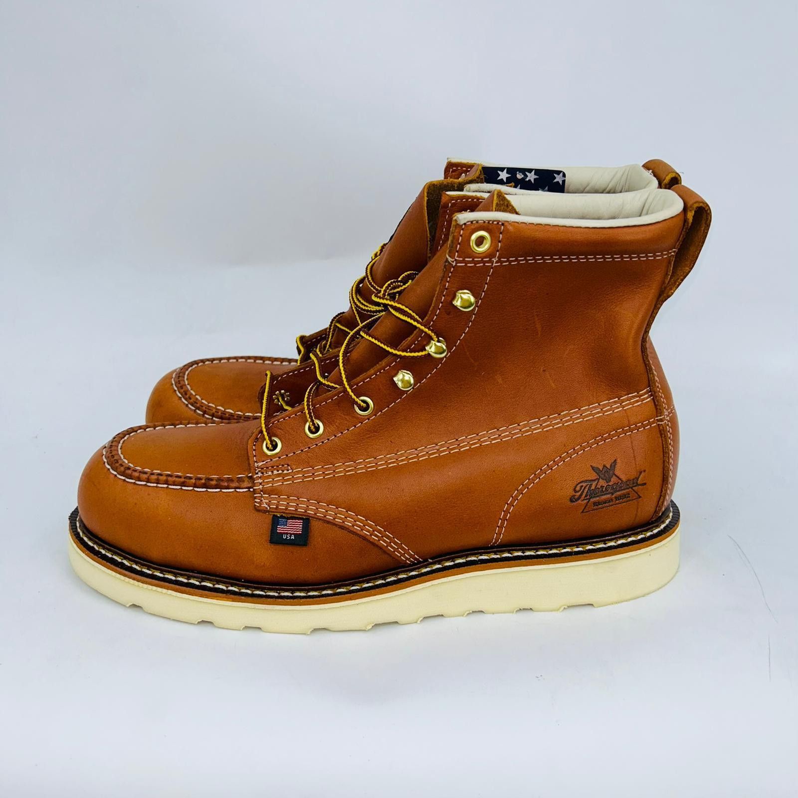 Thorogood THOROGOOD MENS SLIP-RESISTANT TOBACCO WORK BOOTS SIZE 11.5D Size US 11.5 / EU 44-45 - 4 Thumbnail