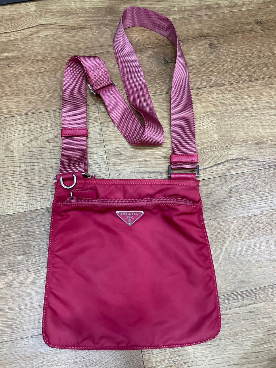 image of Authentic Prada Tessuto Nyalon Crossbody Sling Bag in Red, Men's