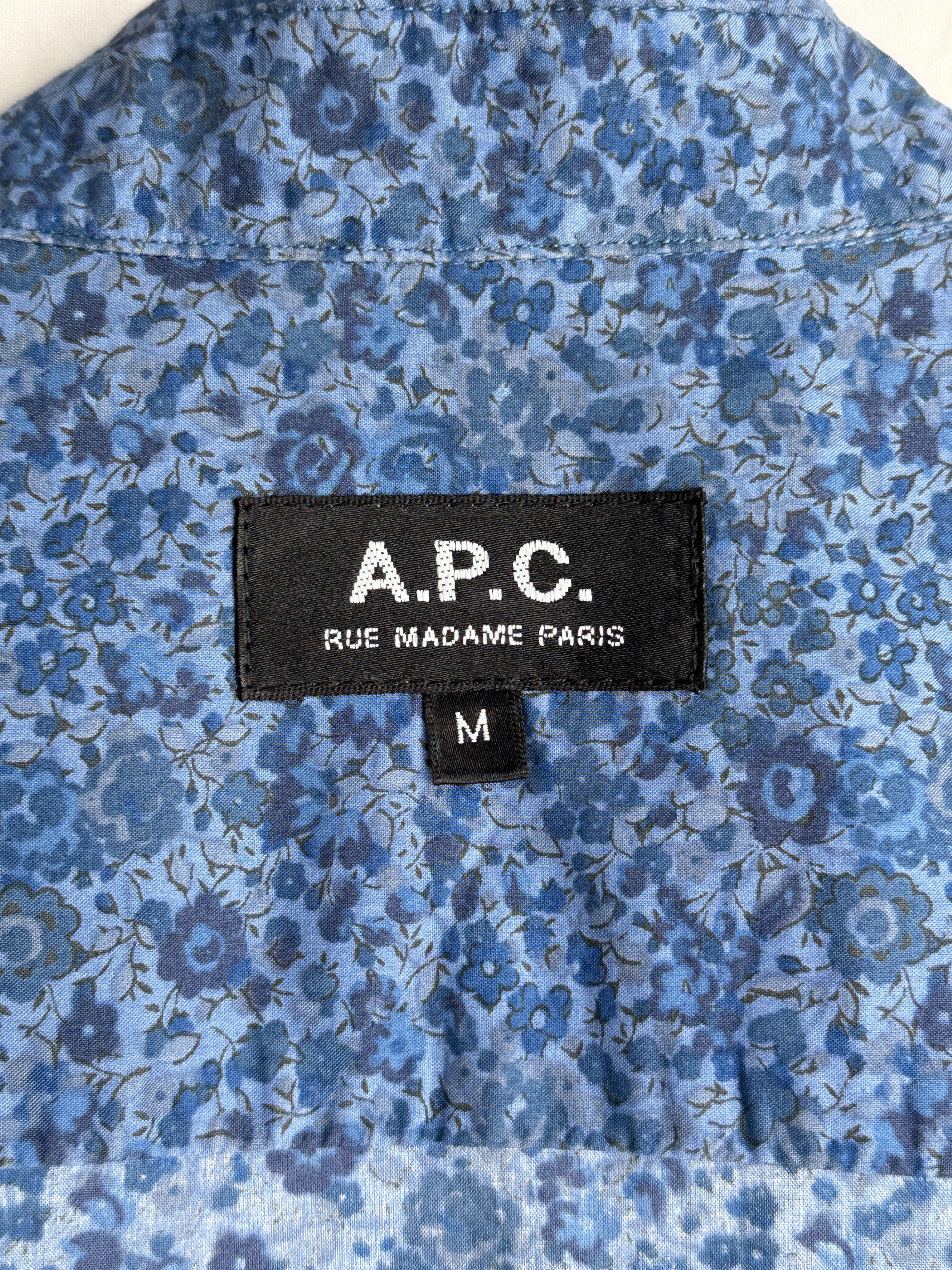 A.P.C. A.P.C. men’s floral cotton button up shirt Size US M / EU 48-50 / 2 - 3 Thumbnail