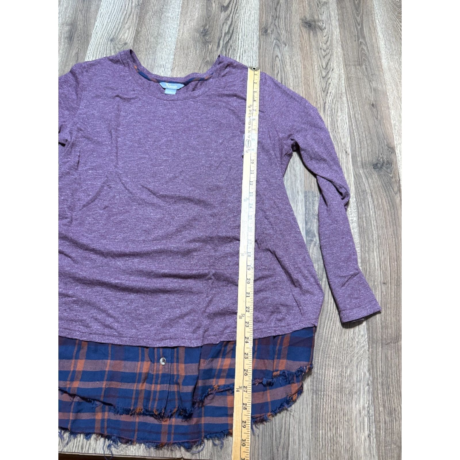 Vintage Naturals Shirt Women's Size XL Red Blue Orange Plaid Long Sleeve Shirt Size XL / US 12-14 / IT 48-50 - 7 Thumbnail