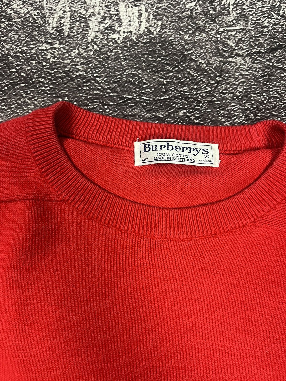Burberry Vintage Burberrys Wool Sweater Red Size US XXL / EU 58 / 5 - 3 Thumbnail