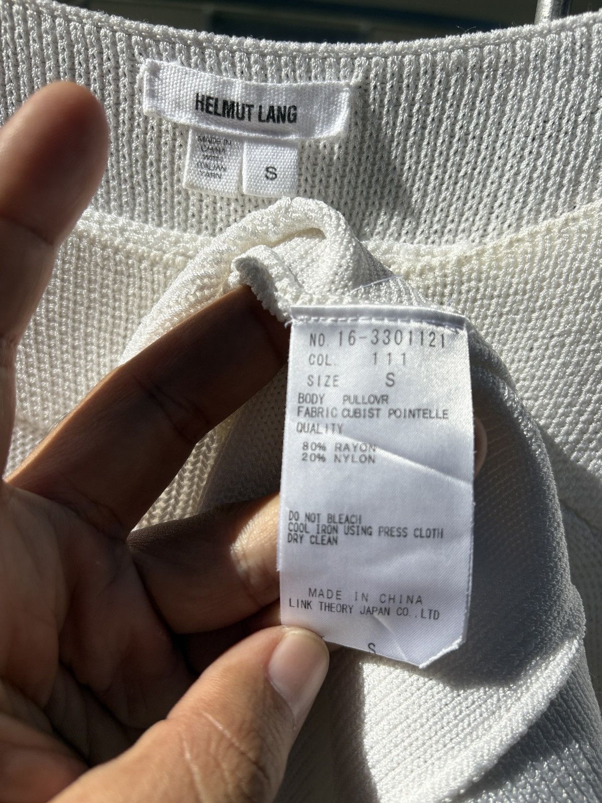 Helmut Lang Helmut Lang white knitted blouse Size S / US 4 / IT 40 - 14 Thumbnail