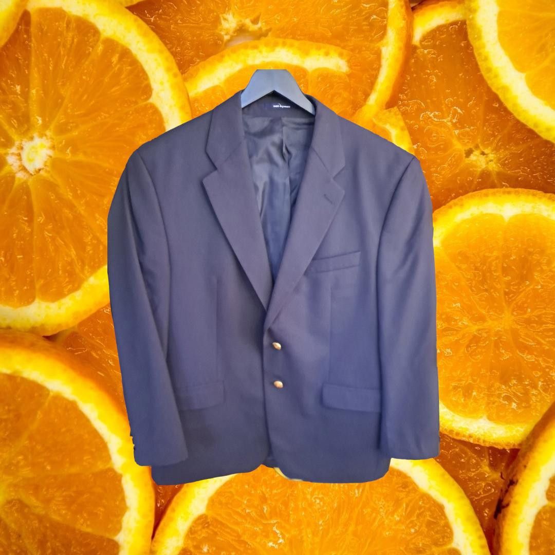Chaps Chaps Blue with Gold 2 Button Blazer 100% Wool Size 44R Size 44R - 1 Thumbnail