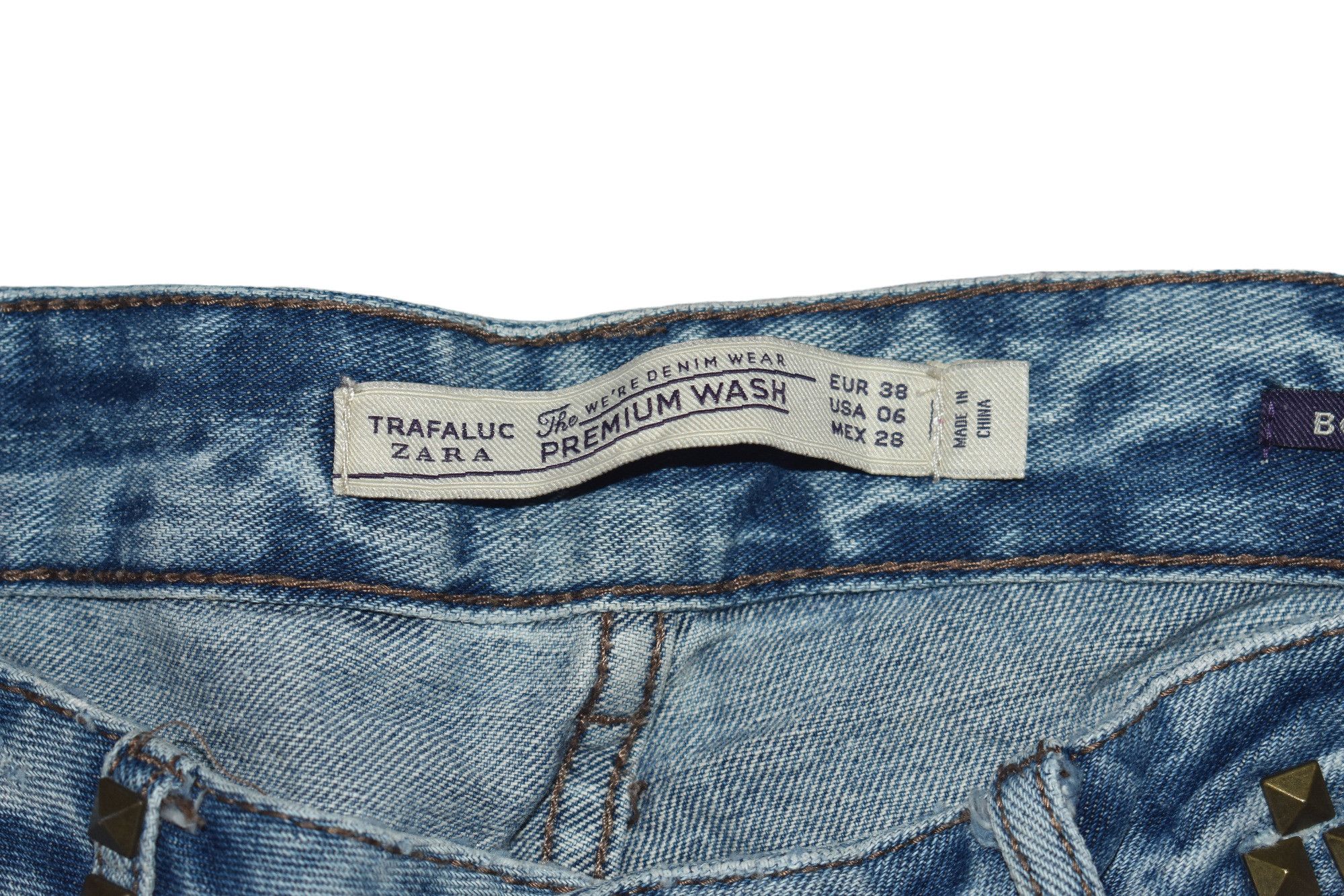 Zara Zara distressed denim Blue wash Size US 31 - 4 Thumbnail