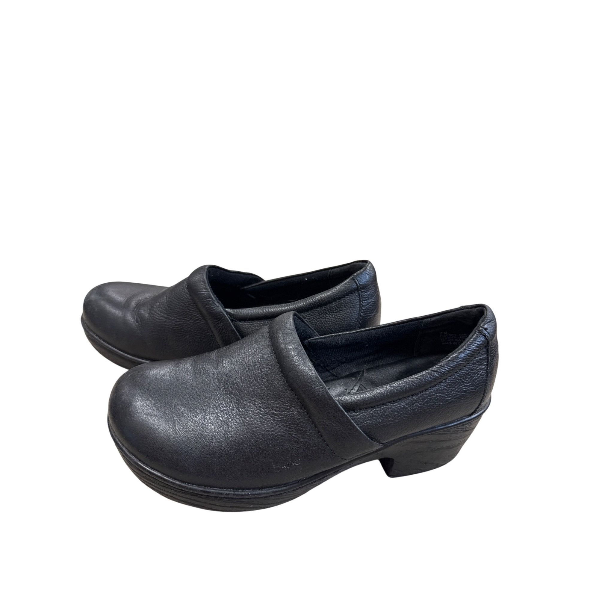 Boc B.OC Womens Black Leather Clogs Mules 7M SKU 7484 Size US 7 / IT 37 - 3 Thumbnail