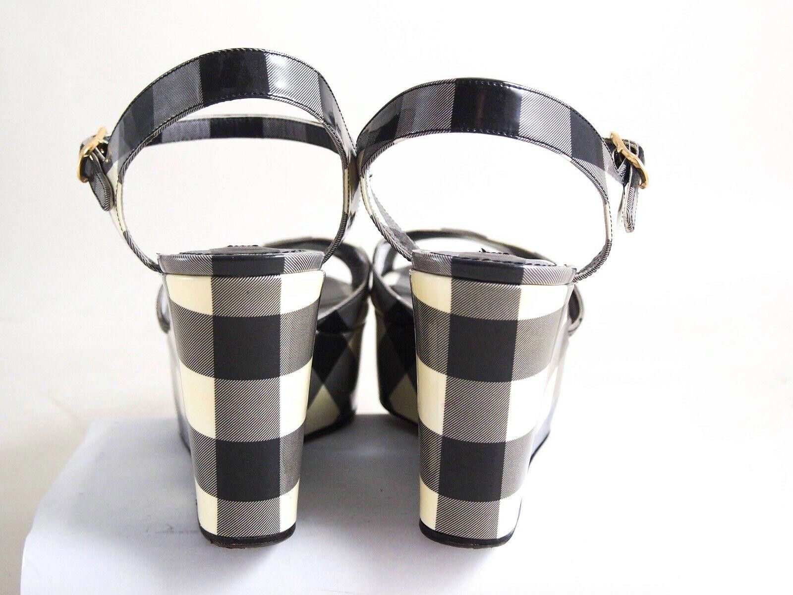 Dolce & Gabbana Dolce & Gabbana Wedge Sandals Black White EU 36.5 US 6.5 Size US 6.5 / IT 36.5 - 7 Thumbnail