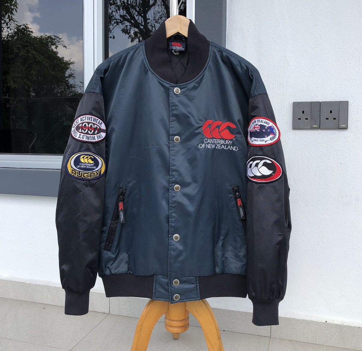 Canterbury of New Zealand VTG Canterburry New Zealand Embroidery Logo Varsity Jacket Size US L / EU 52-54 / 3 - 10 Thumbnail