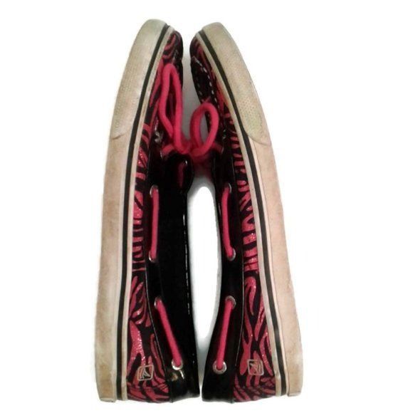 Sperry Sperry Top Sider 5 Biscayne Pink Black Zebra Boat Shoes Snea Size US 5 / IT 35 - 5 Thumbnail