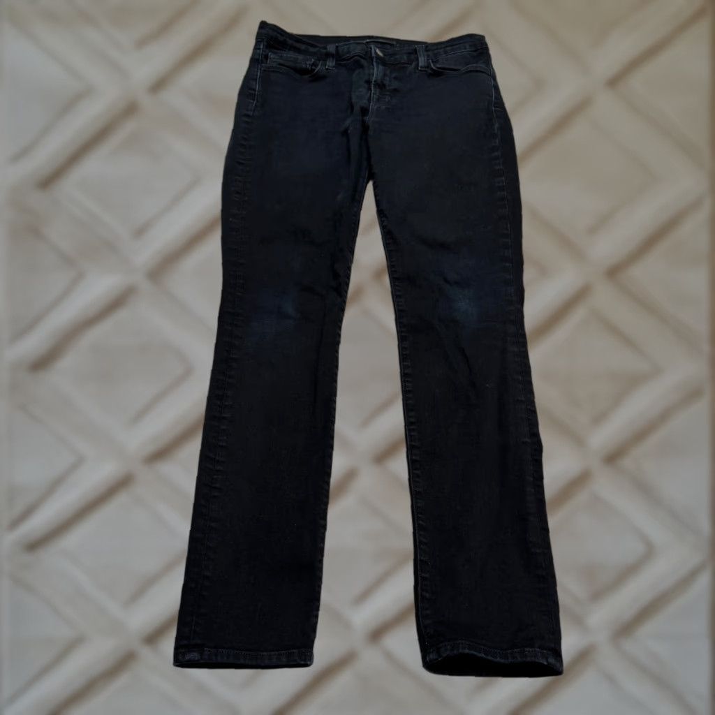 J Brand J Brand 811 Skinny Jeans Womens 28 Shadow Black Mid Rise Stretch Denim 5-Pocket Design Button Zip Inseam 28 Size 28" / US 6 / IT 42 - 1 Thumbnail