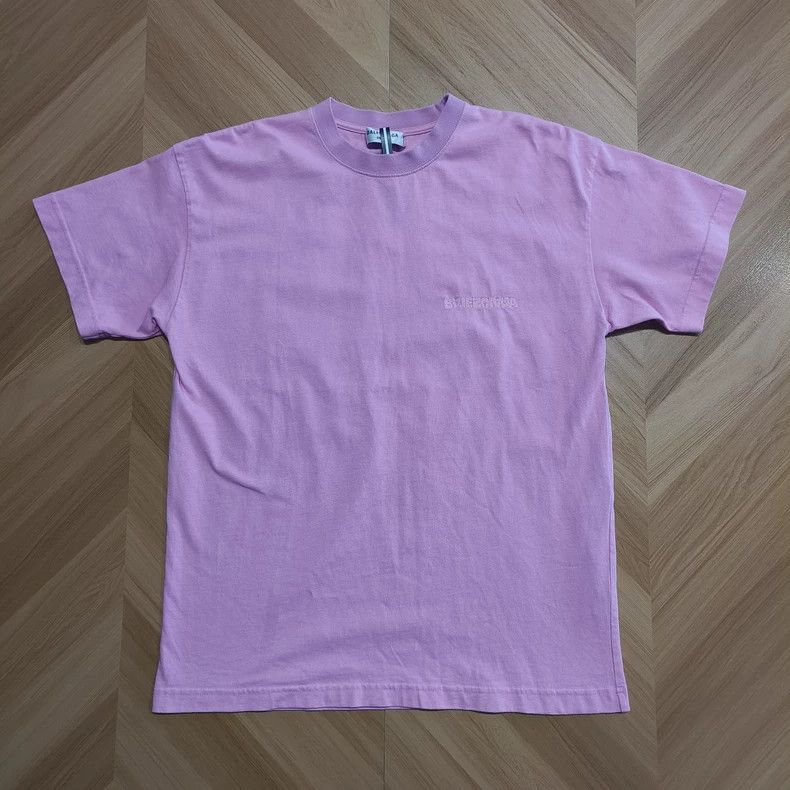 Balenciaga Balenciaga Pink purple round neck short sleeve T-shirt Size US S / EU 44-46 / 1 - 1 Thumbnail