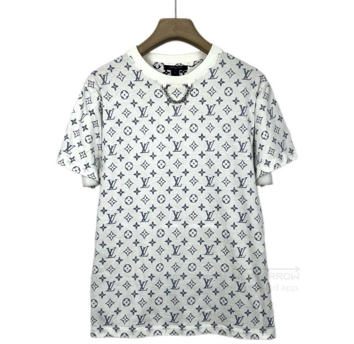 Louis Vuitton White Short Sleeve Patterned T-Shirt. Size US L / EU 52-54 / 3 - 1 Thumbnail