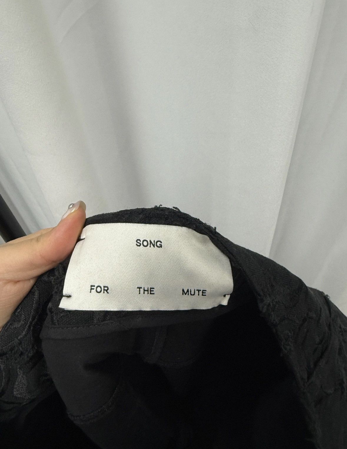 Song For The Mute Song for the mute 24.2 Black Textured Trousers Size US 32 / EU 48 - 3 Thumbnail