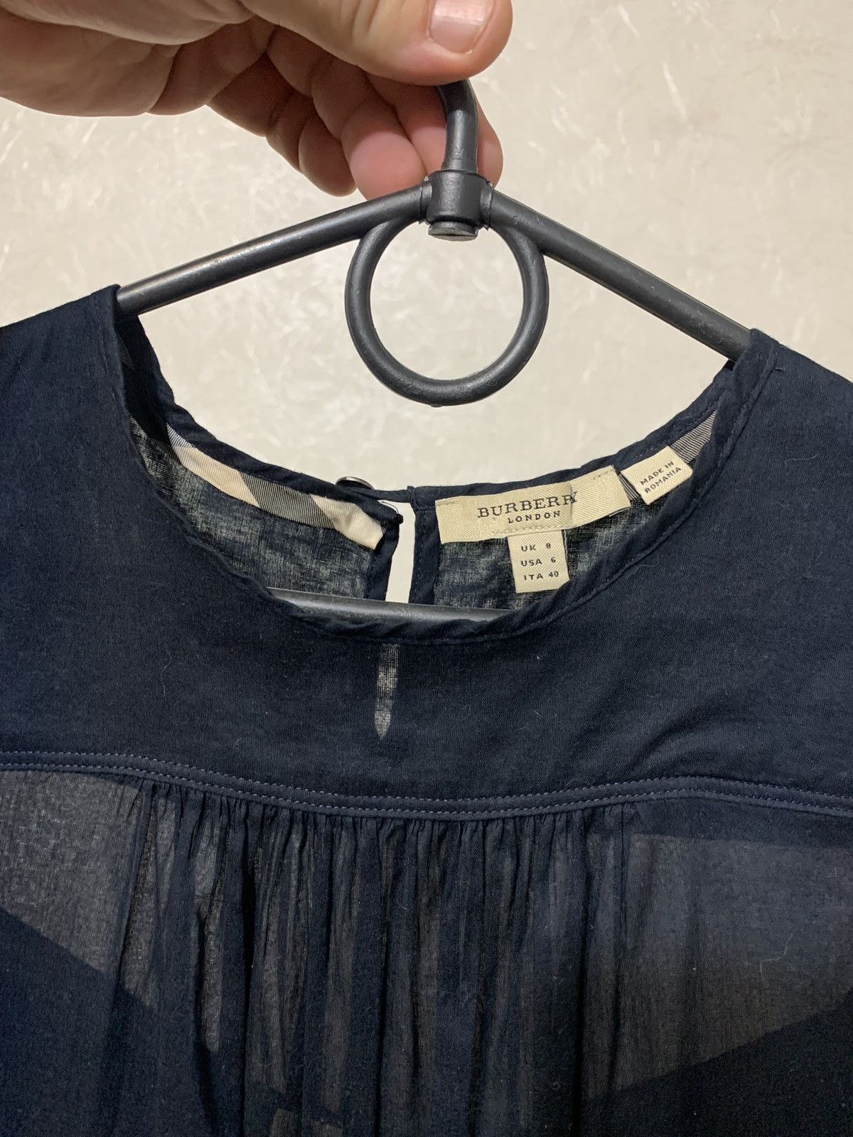 Burberry Burberry 2in1 Women’s Navy Sheer Tunic With Silk Top Size S Size M / US 6-8 / IT 42-44 - 7 Thumbnail