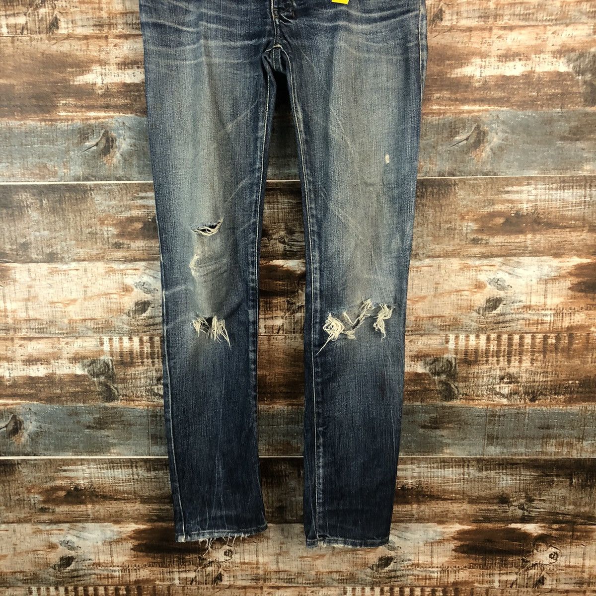 Diesel Diesel italy Black Distressed ripped Denim Pants #A2117 Size 27" / US 4 / IT 40 - 3 Thumbnail