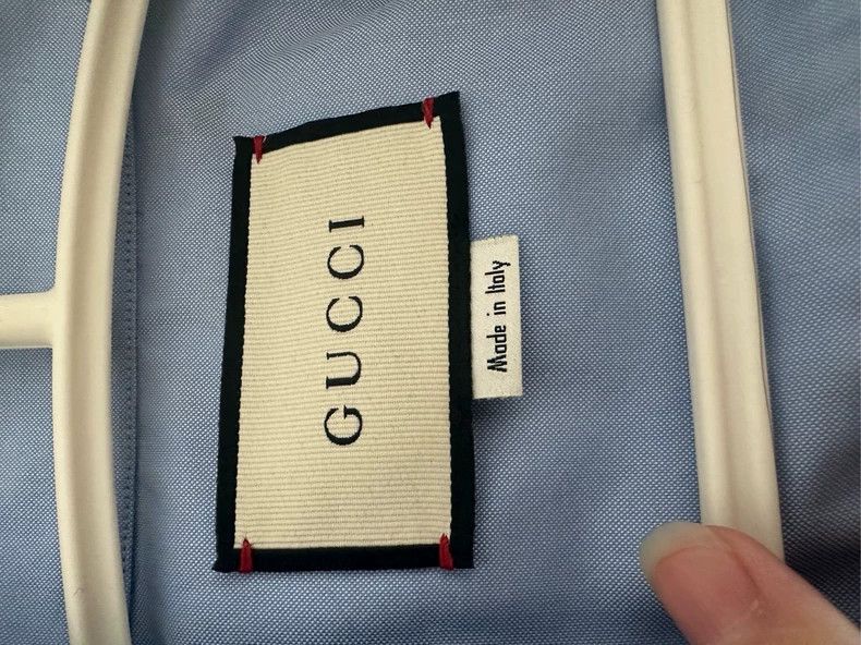 Gucci Gucci Blue long-sleeved shirt Size US S / EU 44-46 / 1 - 4 Thumbnail
