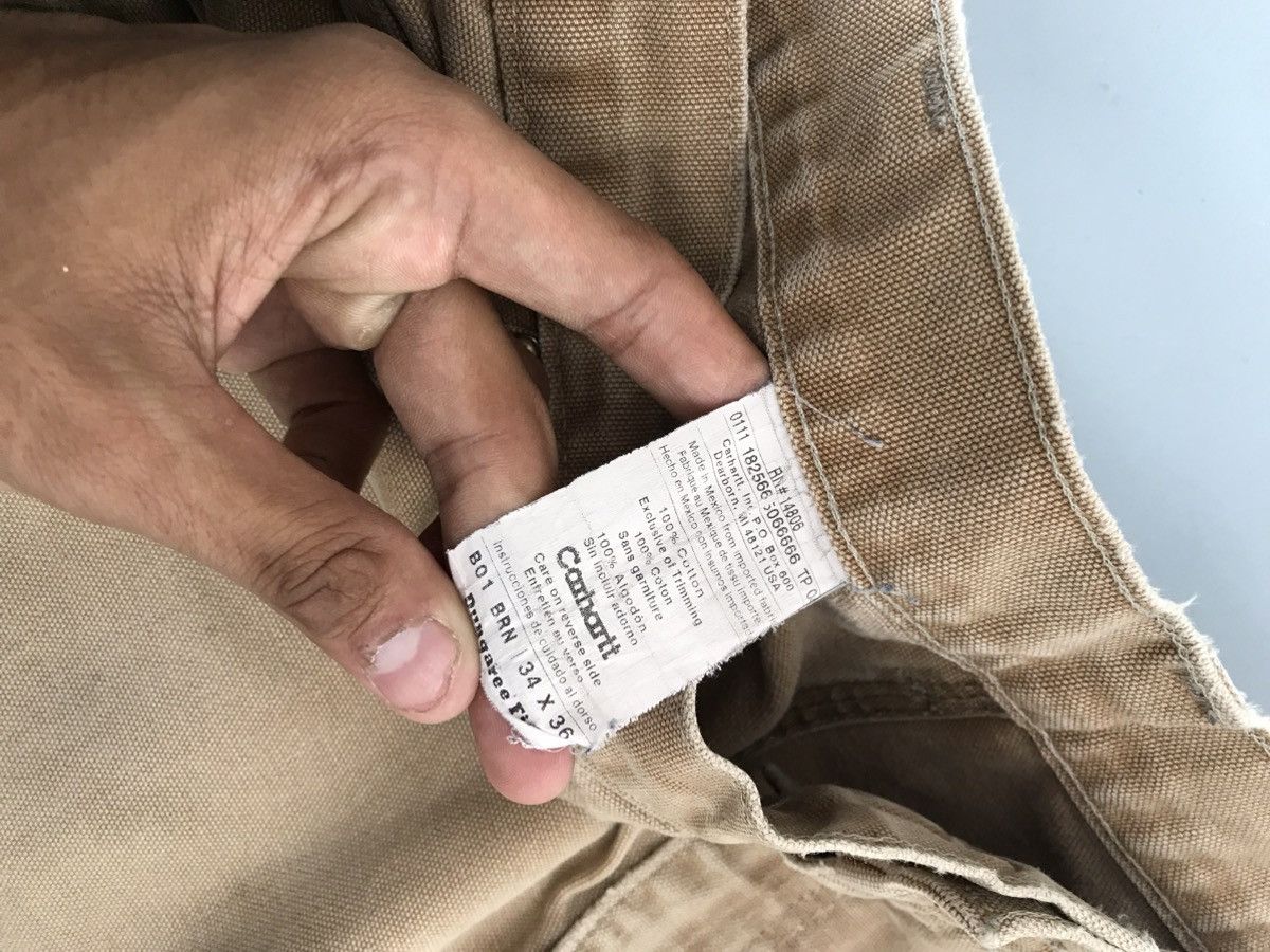 Carhartt × Vintage Vintage Carhartt 90’s B01 BRN Faded double knee denim Size US 32 / EU 48 - 12 Thumbnail