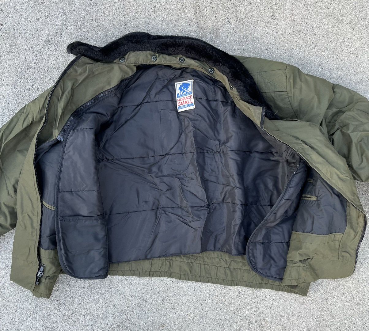 Vintage Vintage Horace Small Apparel Co Military Bomber Green Jacket Size US XL / EU 56 / 4 - 3 Thumbnail