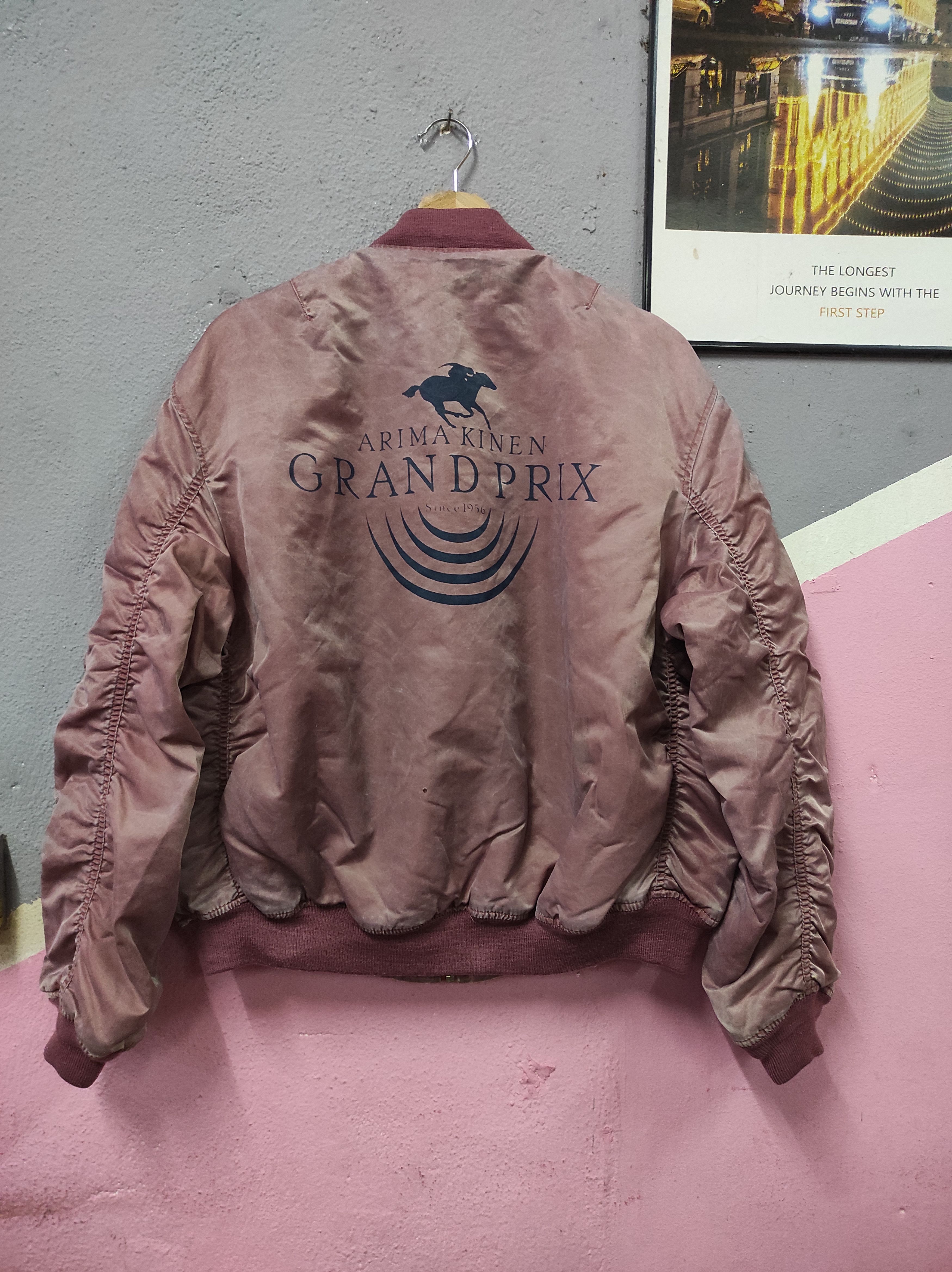Vintage ARIMA KINEN GRAND PRIX MA 1 FLYERS REVESIBLE BOMBER JACKET Size US M / EU 48-50 / 2 - 1 Thumbnail