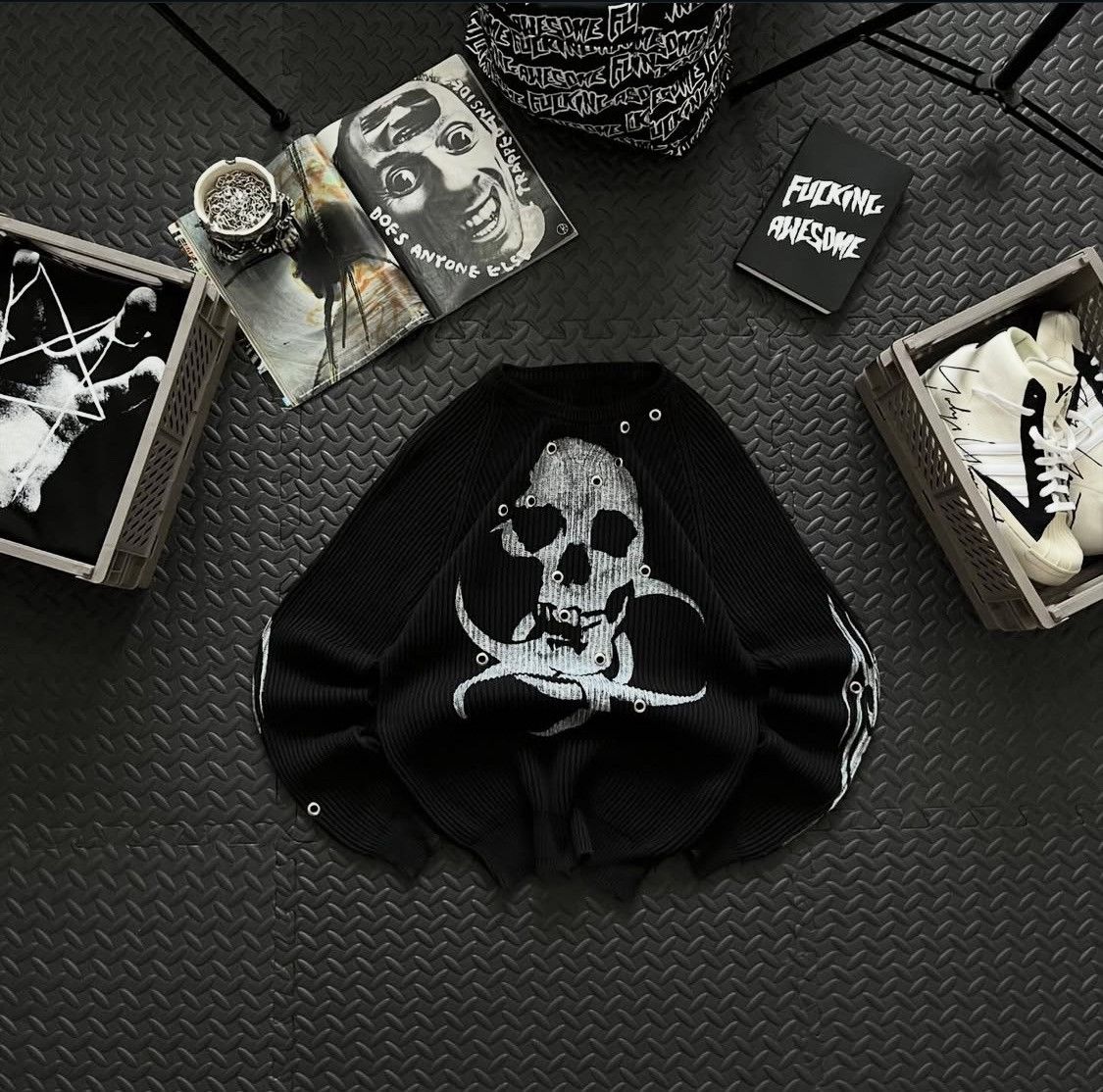 Other Avant garde y2k skull sweater Size US M / EU 48-50 / 2 - 2 Thumbnail