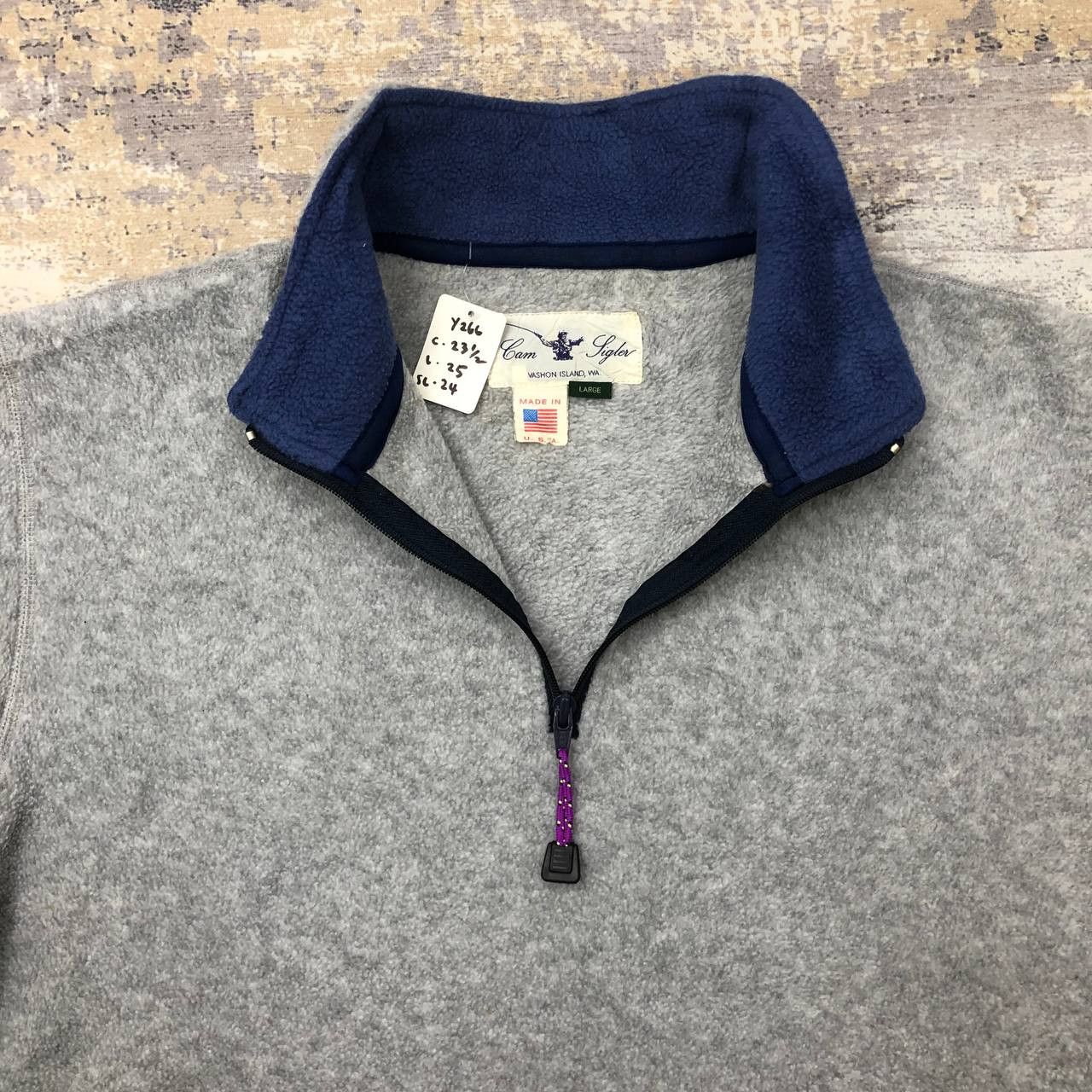 Vintage Y266 VTG USA FISHING CAM JIGLER FLEECE SWEATSHIRT Size US L / EU 52-54 / 3 - 5 Thumbnail