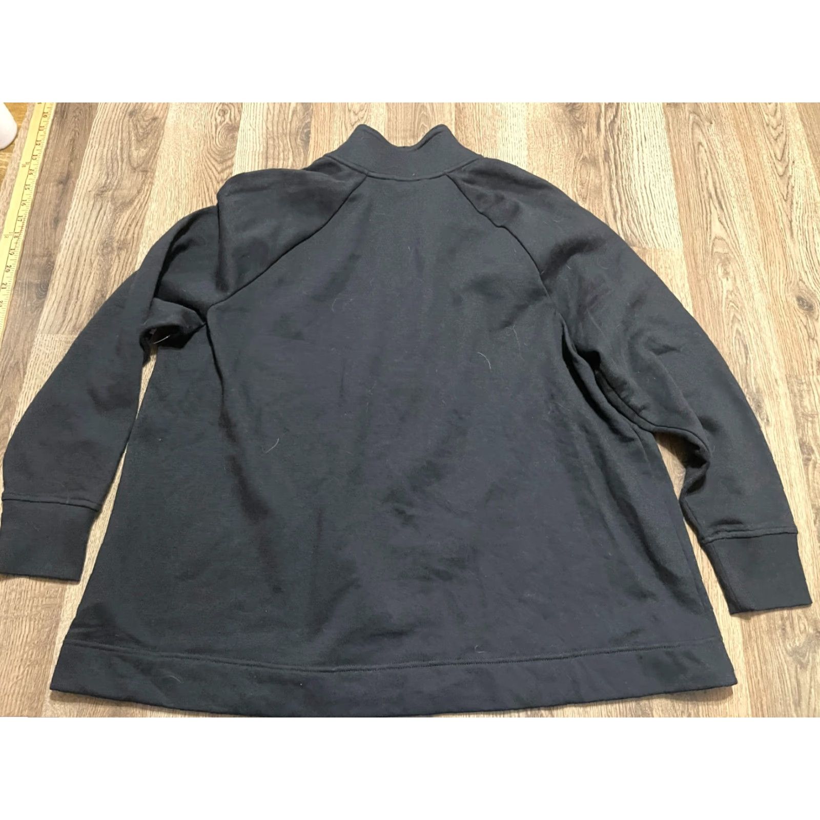 Vintage Terra & Sky Sweater Women's 1X Black 1/4 Zip Up Pullover Long Sleeve Casual Regular Vintage: No Size XL / US 12-14 / IT 48-50 - 2 Thumbnail
