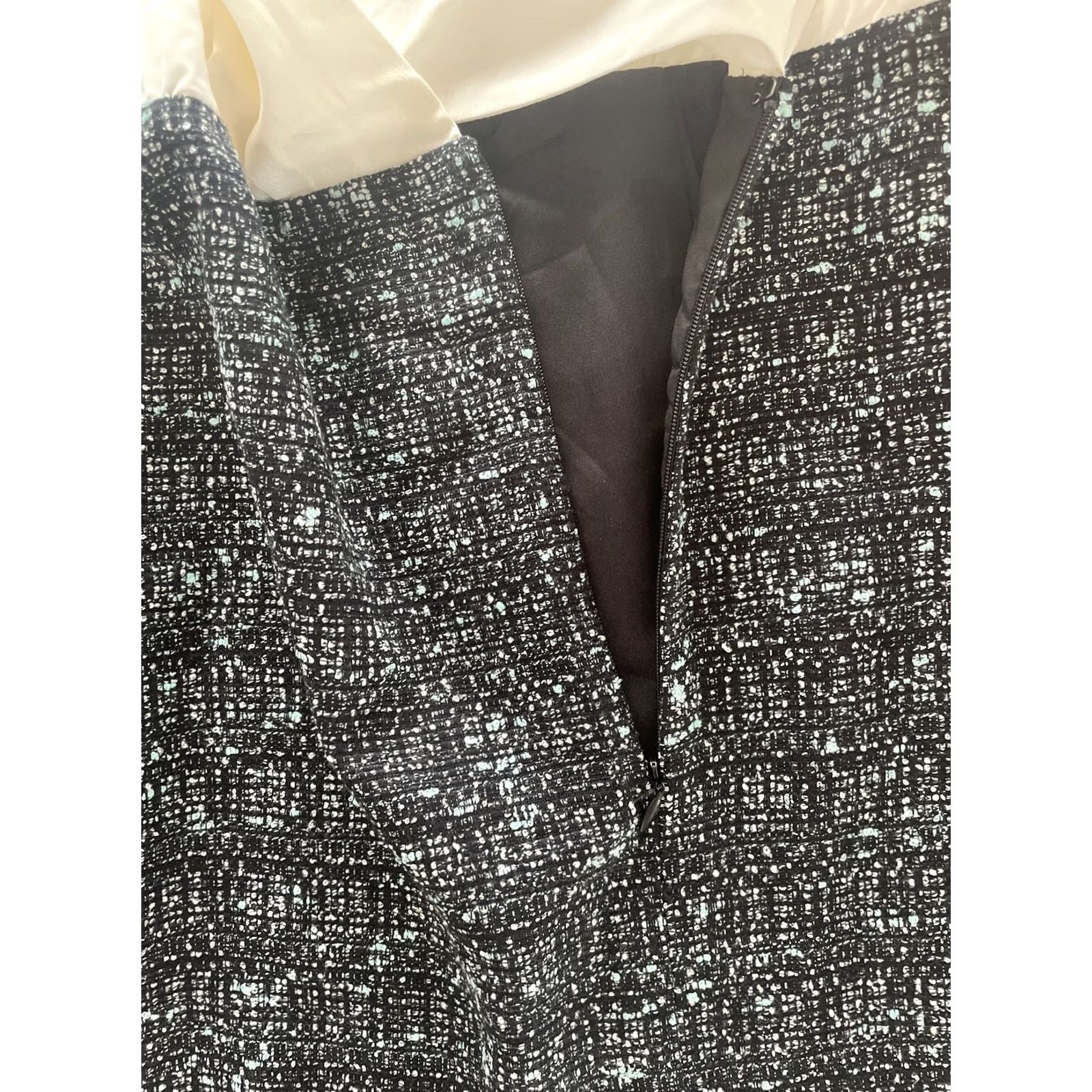 Ann Taylor NWT Ann Taylor Dress Womens 8 Black/White Sleeveless A-Line Bodycon Office Dress Shirt? Size M / US 6-8 / IT 42-44 - 7 Thumbnail