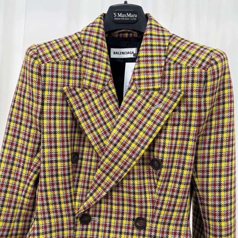 Other Balenciaga size 34 Plaid wool hourglass suit jacket Size XS / US 0-2 / IT 36-38 - 3 Thumbnail