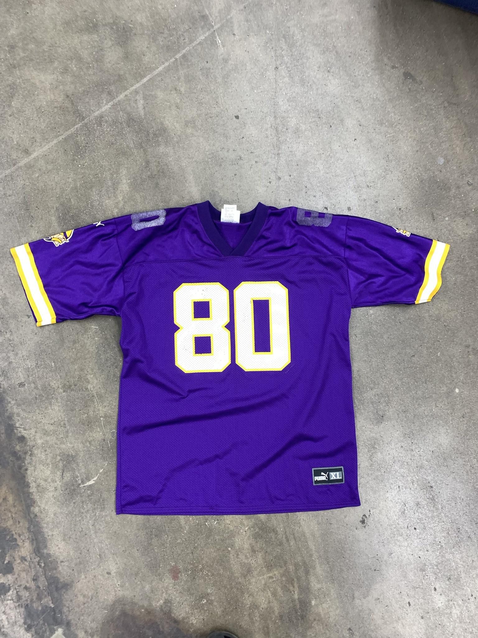 Reebok Chris Carter #80 Vintage Minnesota Vikings NFL top Jersey Men's XL