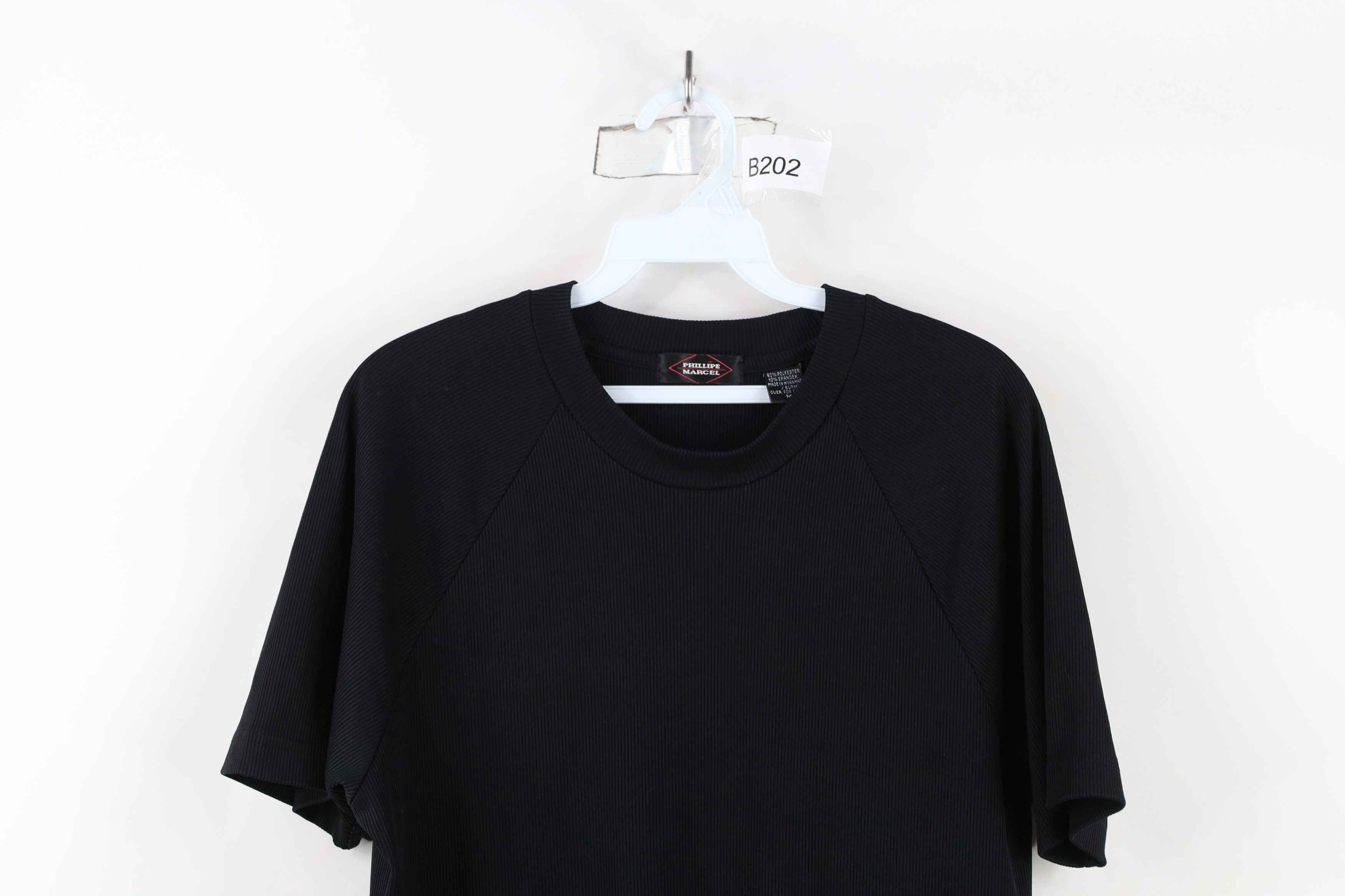 Vintage Vintage 90s Streetwear Ribbed Knit Short Sleeve T-Shirt Size US M / EU 48-50 / 2 - 2 Thumbnail