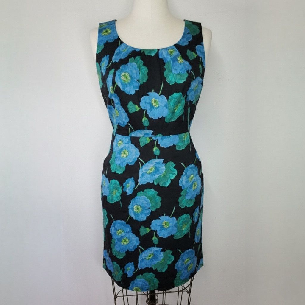 Loft Ann Taylor Loft Size M Dress 100% Cotton Floral Fitted Size M / US 6-8 / IT 42-44 - 1 Thumbnail