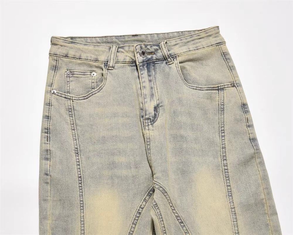 Japanese Brand × Jean American street style men's patchwork straight jeans Size US 32 / EU 48 - 5 Thumbnail