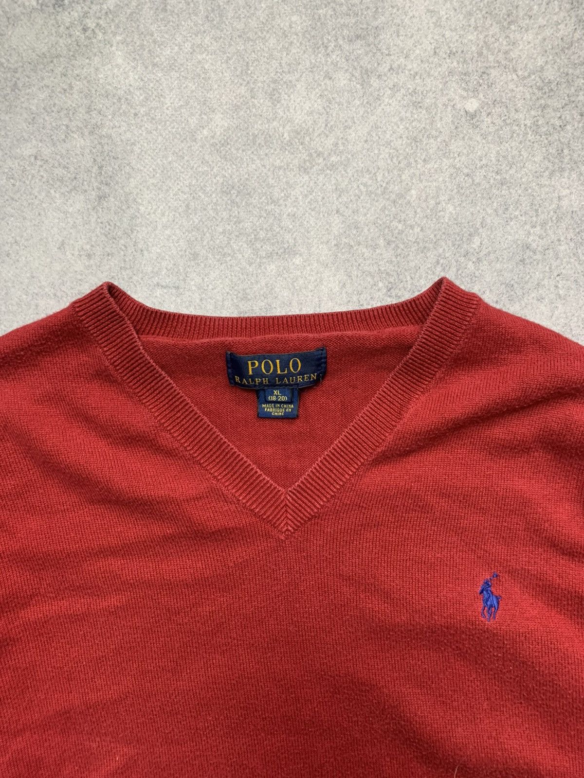 Ralph Lauren Vintage Polo Ralph Lauren Red Knitted OldMoney Sweater Size US XL / EU 56 / 4 - 4 Thumbnail