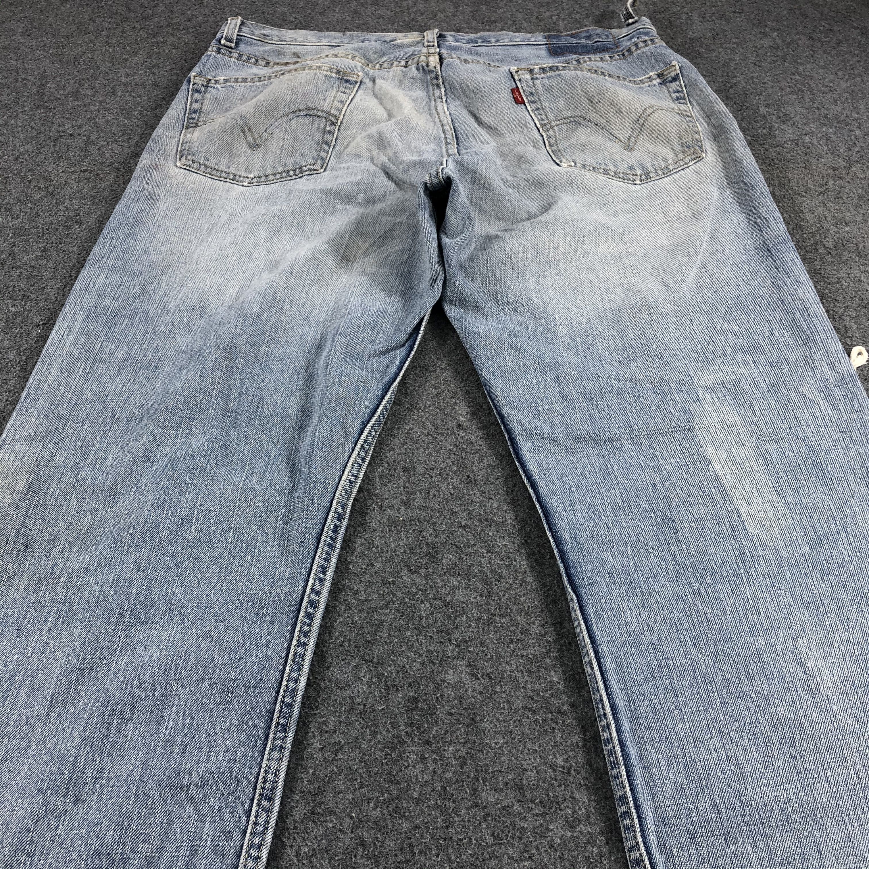 Levi's Distressed Vintage Levis 505 Jeans Stone Washed Denim KJ464 Size US 36 / EU 52 - 4 Thumbnail