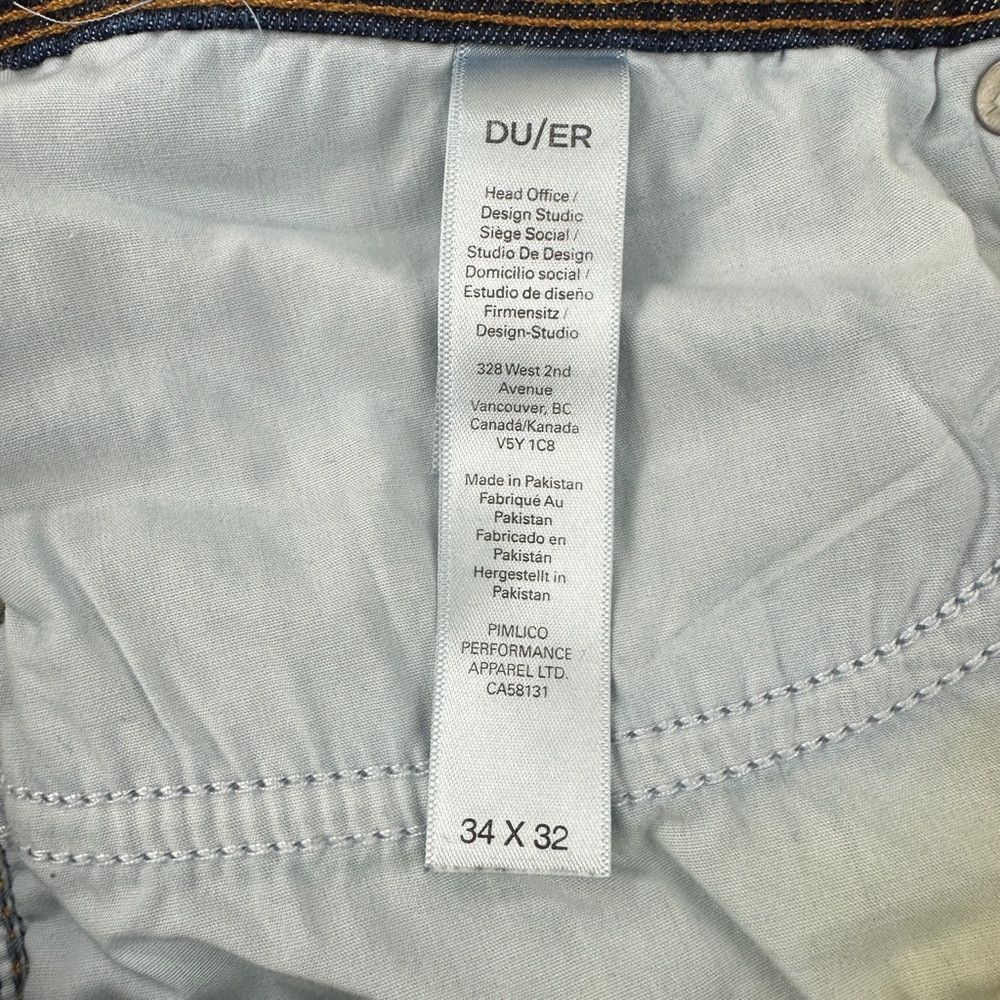 DUER DUER L2X Slim Fit Performance Blue Denim Slim Jeans Men's S Size US 34 / EU 50 - 4 Thumbnail