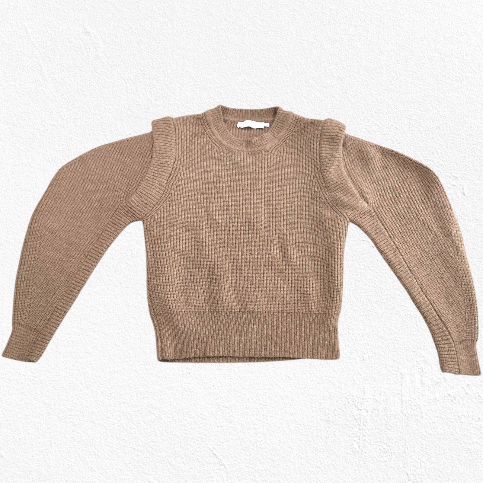 ASTR The Label ASTR the Label Camel Puff Shoulder Sweater Knit Size Medium Size M / US 6-8 / IT 42-44 - 3 Thumbnail