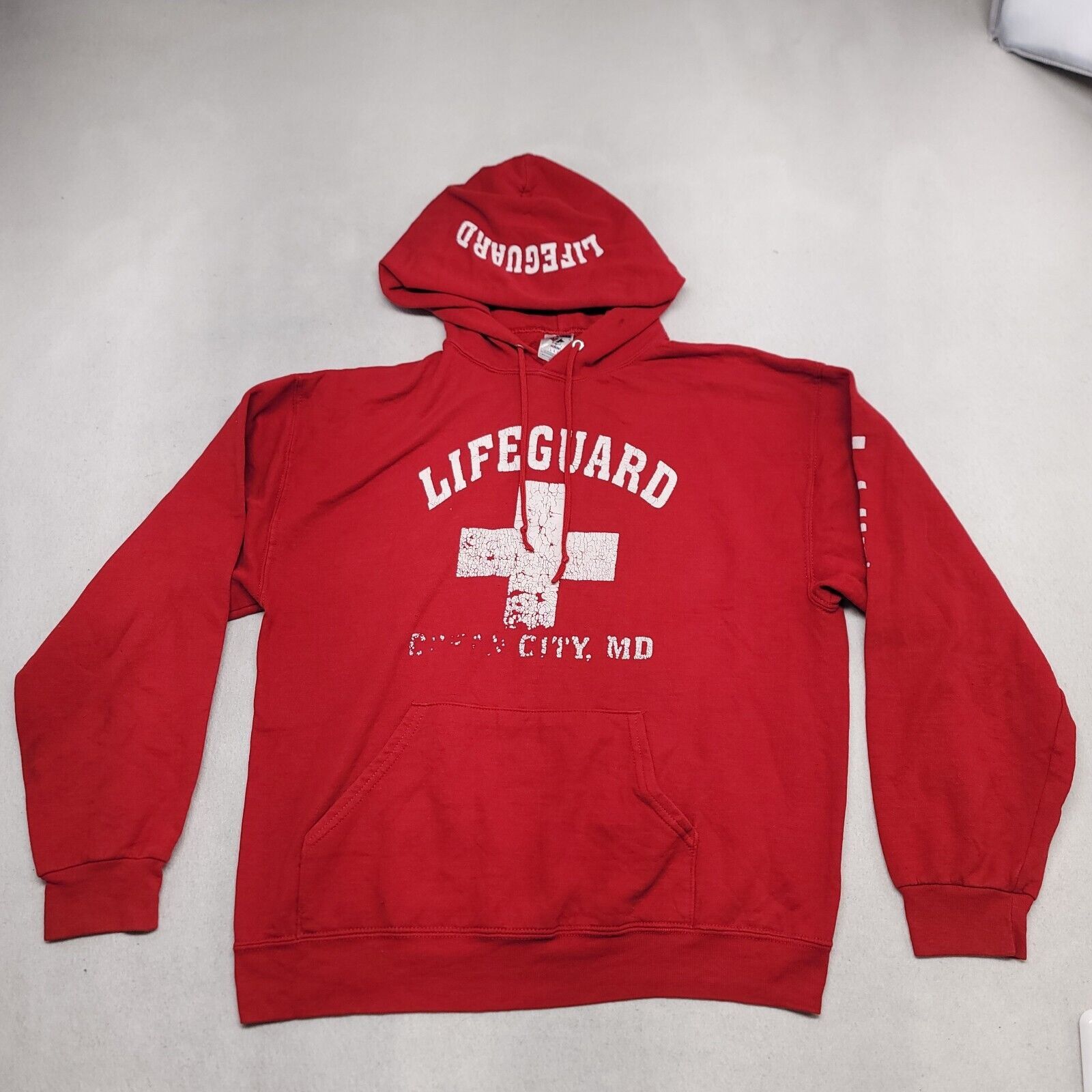 Jerzees Jerzees Lifeguard Casual Long Sleeve Hoodie Mens Size L Red Size US L / EU 52-54 / 3 - 2 Thumbnail