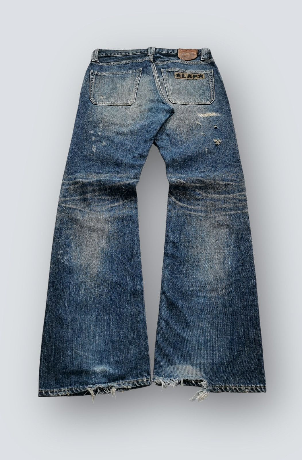 Mastermind Japan Mastermind Roarguns Roar Cross Guns Distressed Denim Jeans Size US 32 / EU 48 - 7 Thumbnail