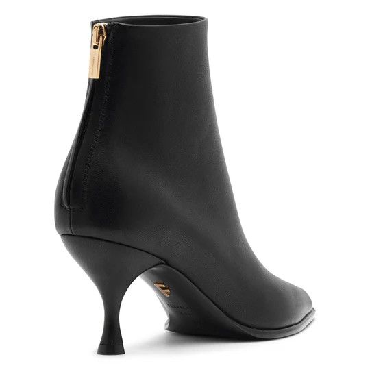 Salvatore Ferragamo o1s1rm0924 Joelle 70 Leather Boots in Black Size US 7.5 / IT 37.5 - 4 Thumbnail