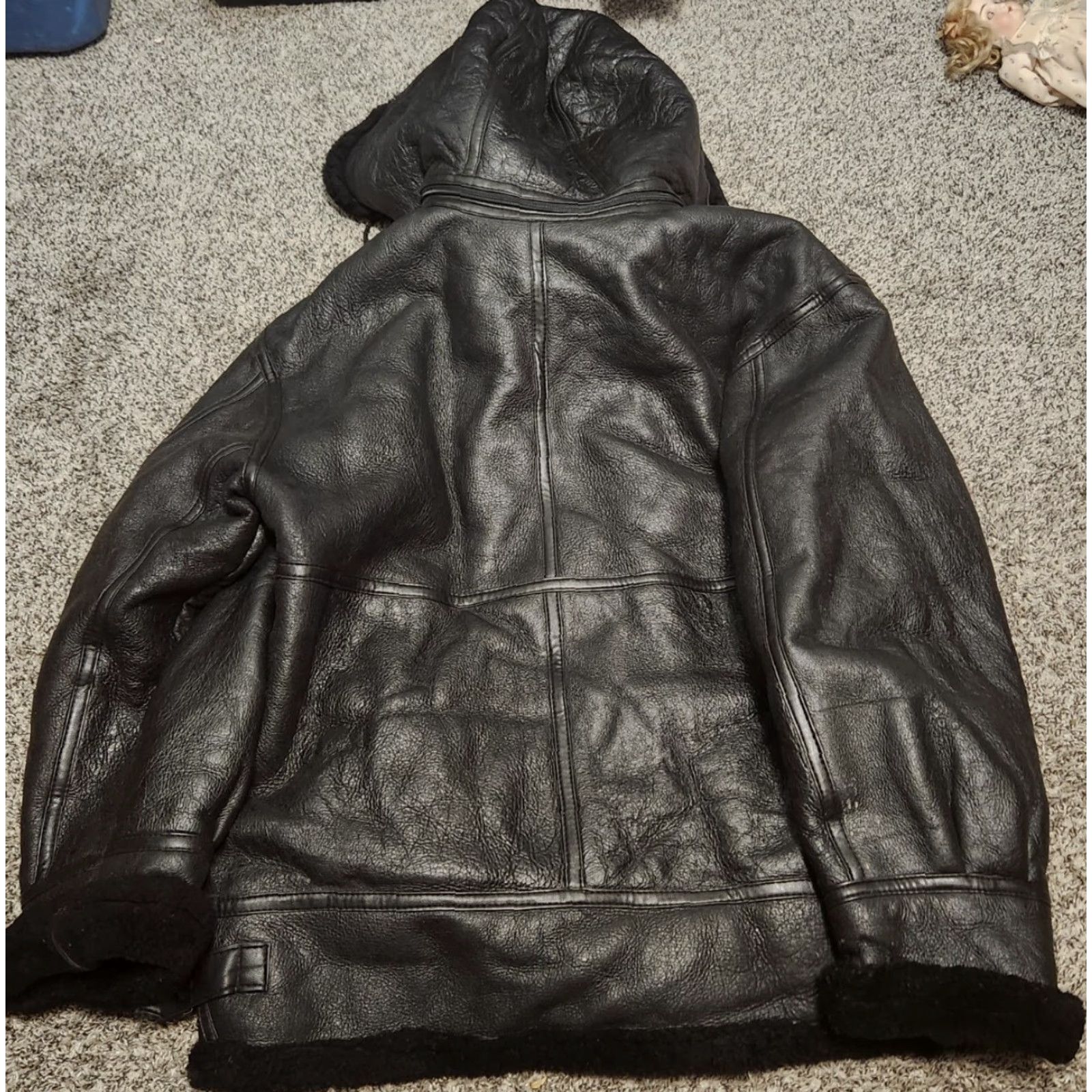 Vintage USAF Bomber Jacket Coat Men XL Brown Hooded Shearling MIL-J-1704B Vintage 071248139 Size US XL / EU 56 / 4 - 2 Thumbnail