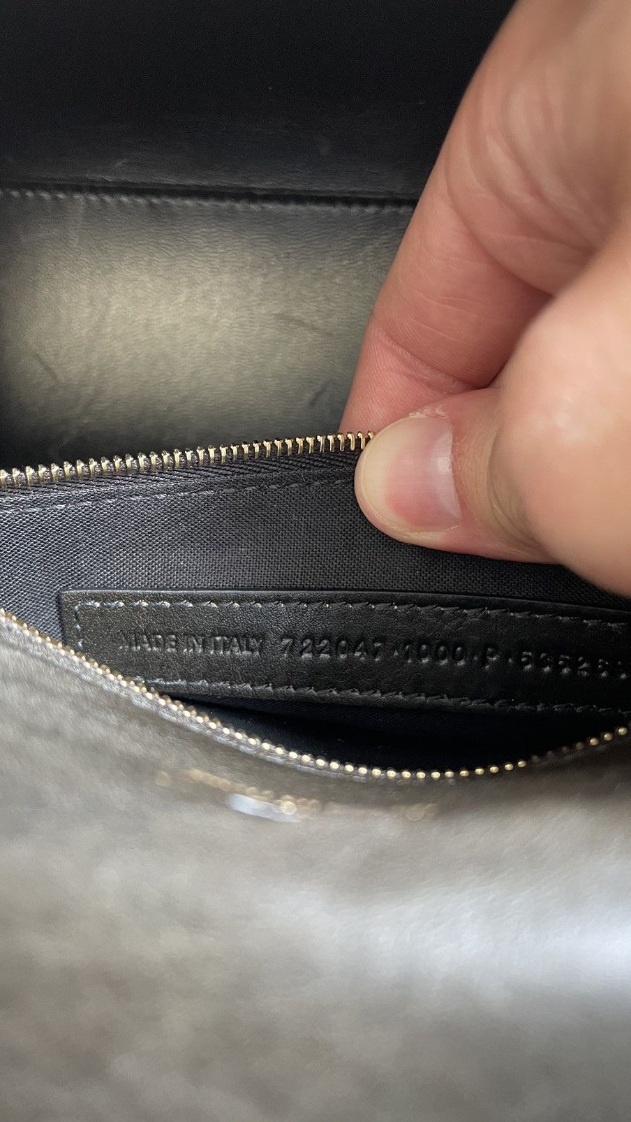 Balenciaga Olive Distressed Leather ‘Money’ Hand Bag Size ONE SIZE - 25 Thumbnail