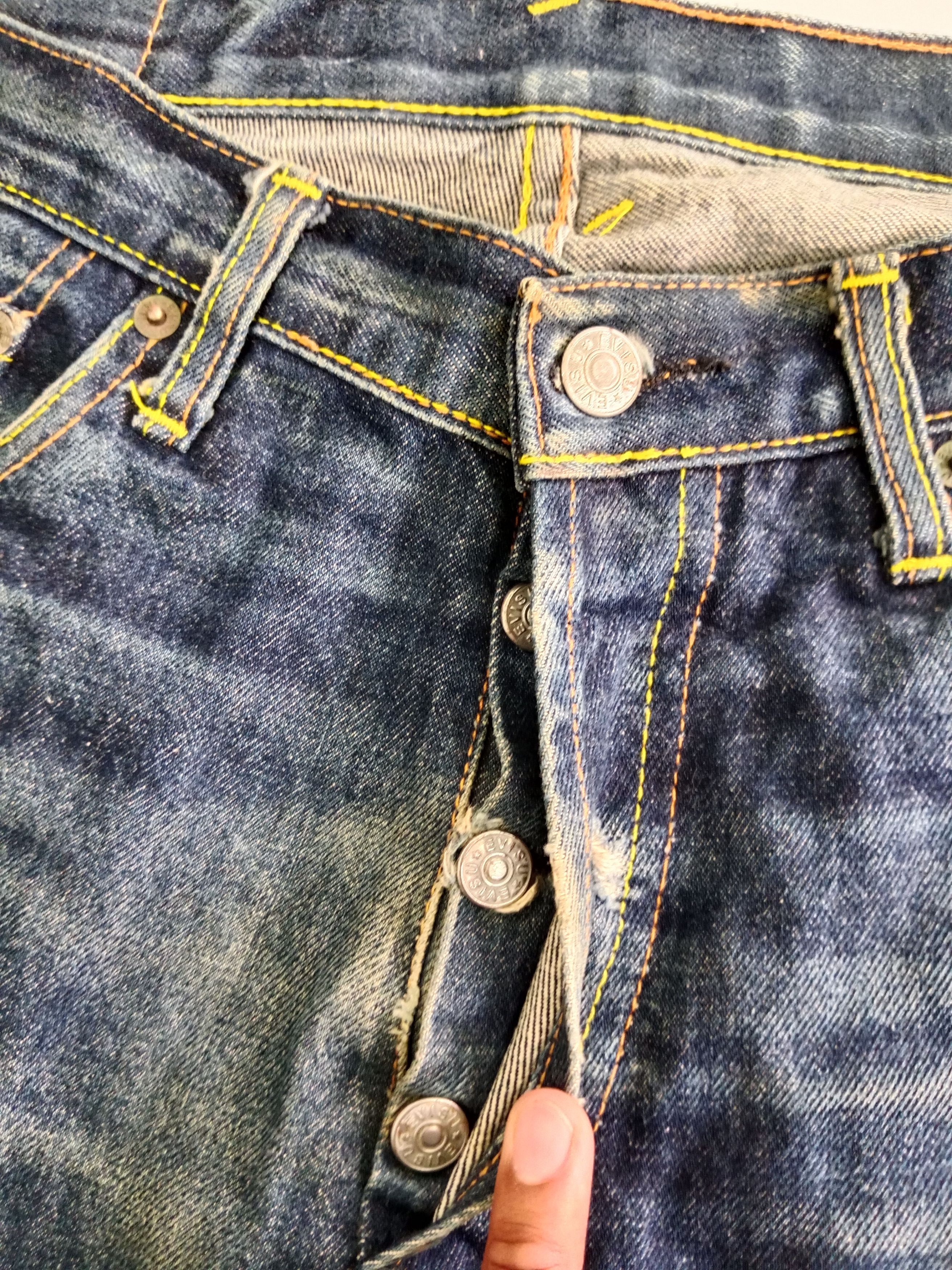 Evisu Vintage Evisu Distressed Jeans Japanese Brand Size US 33 - 8 Thumbnail