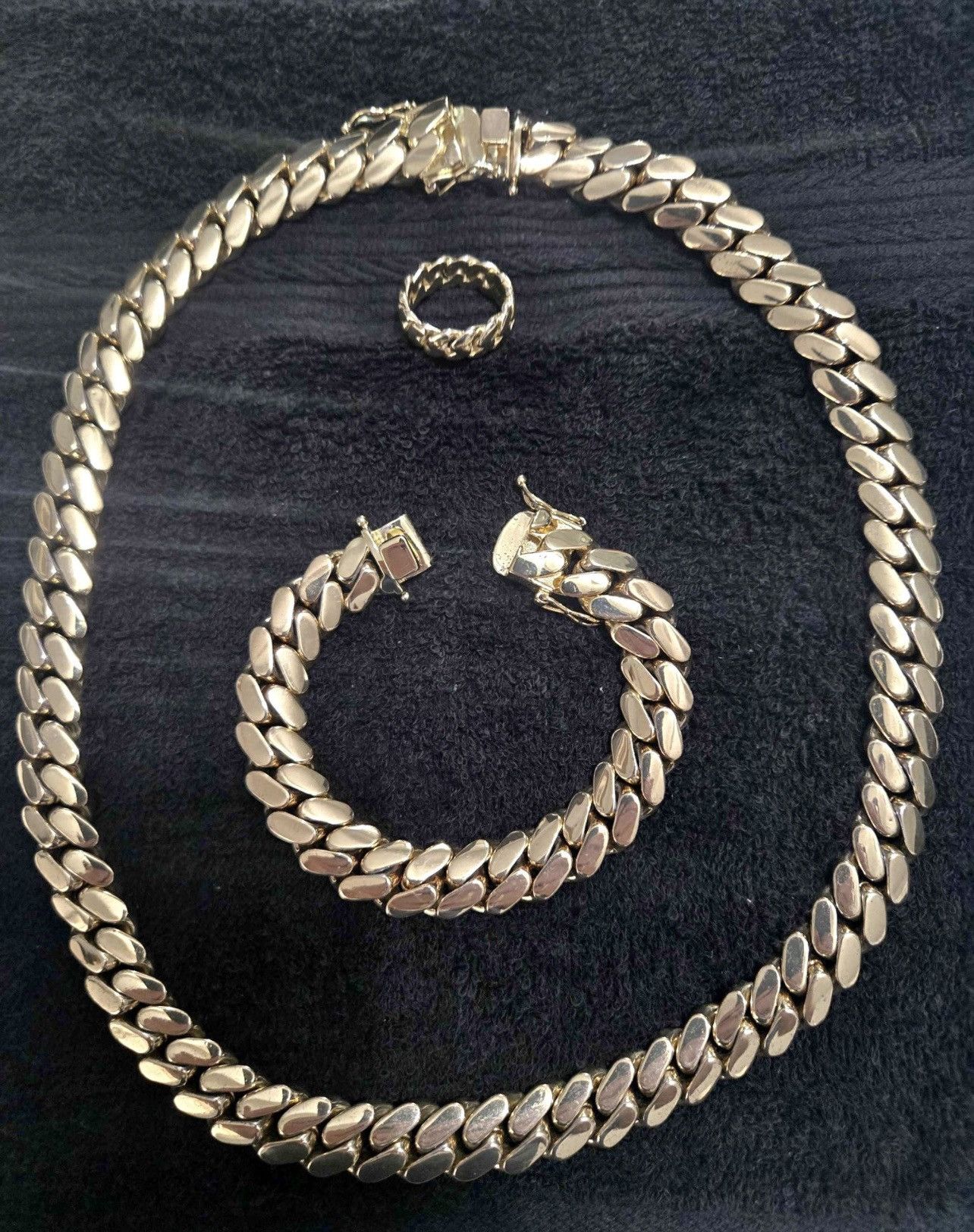 Other 14k gold bonded Necklace bracelet and ring Size ONE SIZE - 1 Thumbnail
