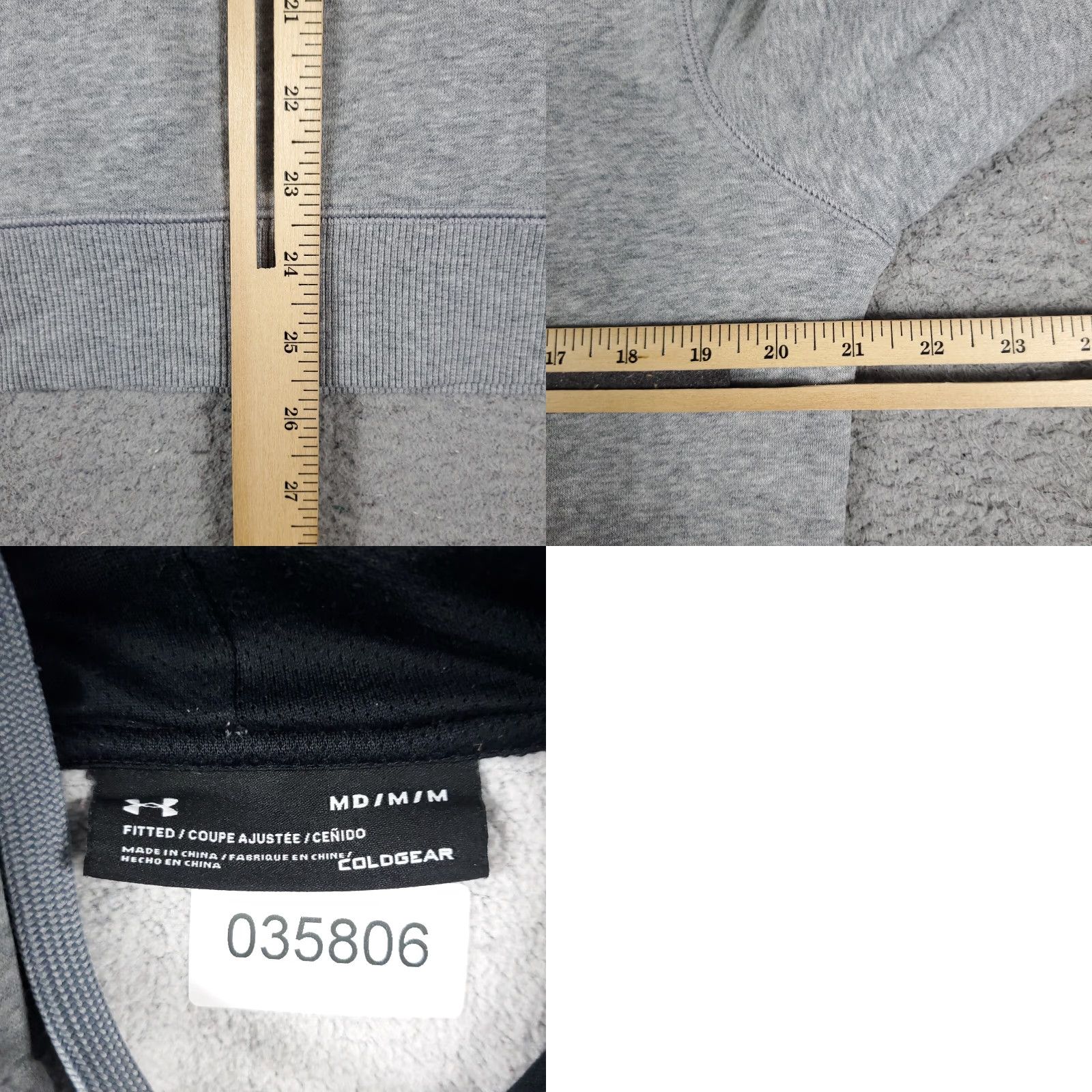 Under Armour VINTAGE Under Armour Hoodie Pullover Mens Medium Gray Casual Athletic Sweatshirt All Seasons Size US M / EU 48-50 / 2 - 8 Thumbnail