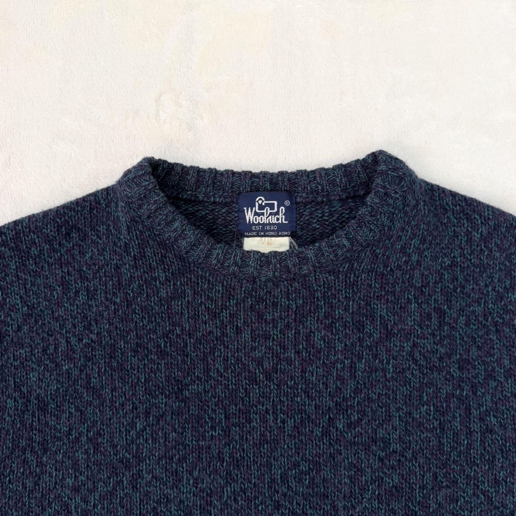 Vintage VINTAGE Woolrich Sweater Mens XL Blue Crew Neck Knit Wool Chunky Knit Heavyweight Casual Long Sleeve US Size US XL / EU 56 / 4 - 2 Thumbnail